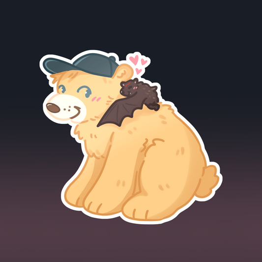 Bat and Bear Sticker